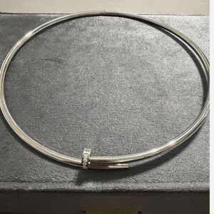 18k White LUXURY NAIL Zircon Necklace Choker Gold
Plated, Round